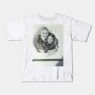 Barack Obama & Michelle Obama Portrait Kids T-Shirt